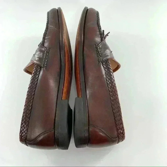 Allen Edmonds Maxfield mens size 12 brown leather tassel penny slip on - Picture 6 of 13